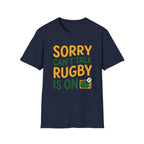 Can't Talk rugby is on T-Shirt