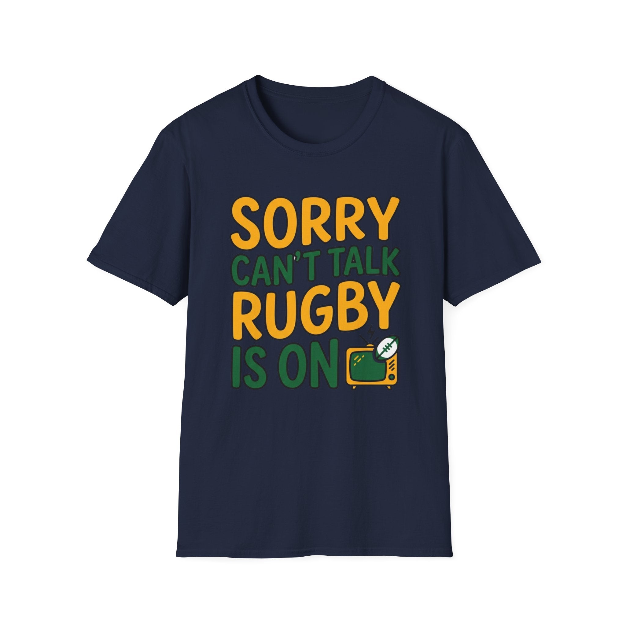 Can't Talk rugby is on T-Shirt