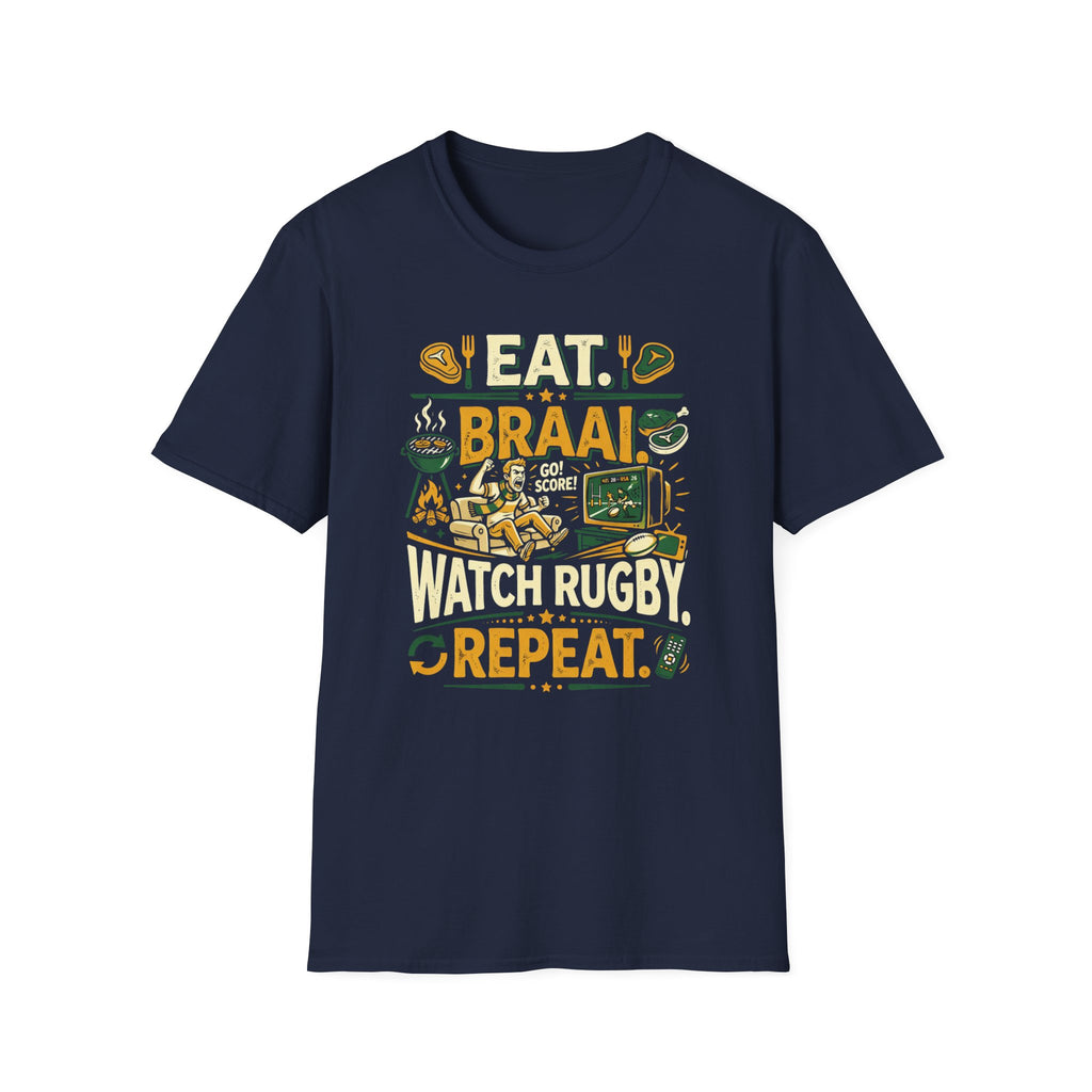 Eat Braai Rugby repeat T-Shirt