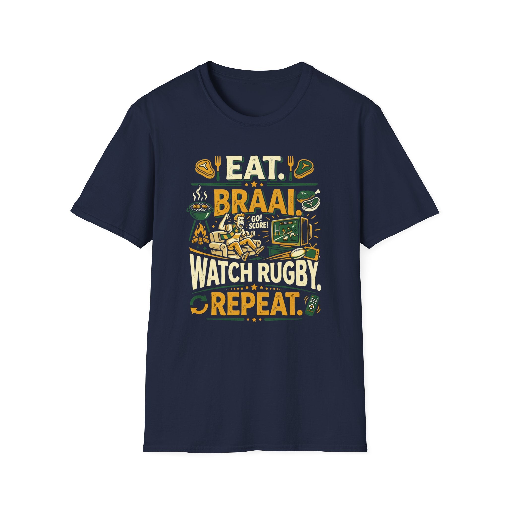 Eat Braai Rugby repeat T-Shirt