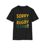 Can't Talk rugby is on T-Shirt