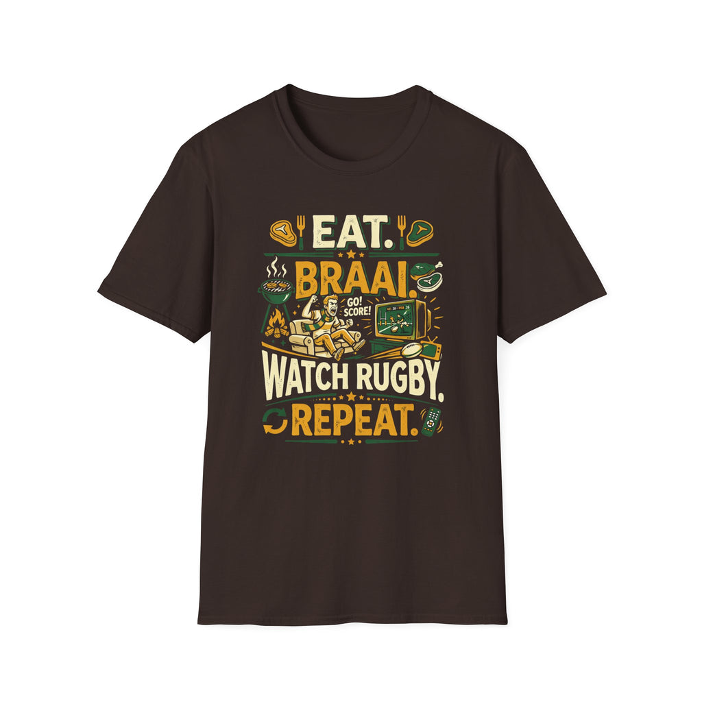 Eat Braai Rugby repeat T-Shirt