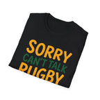 Can't Talk rugby is on T-Shirt
