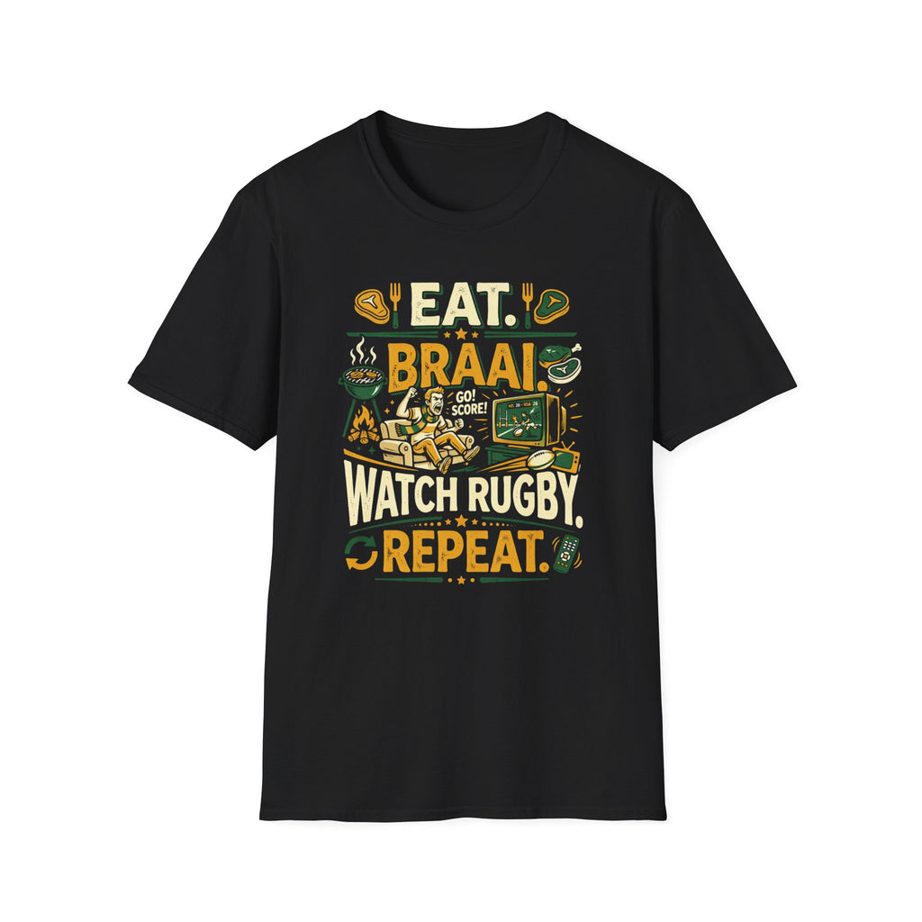 Eat Braai Rugby repeat T-Shirt