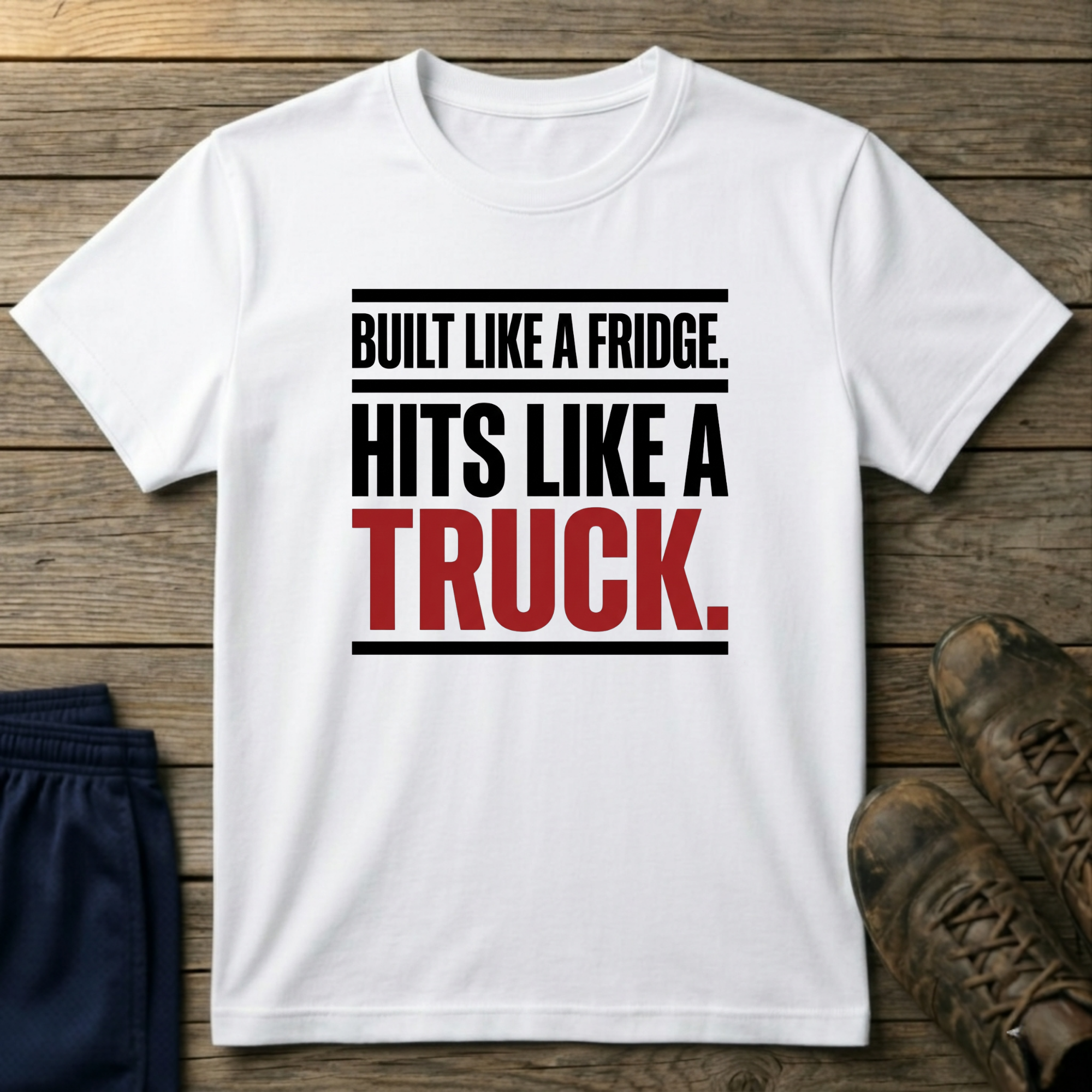 Built like a fridge, hits like a truck T-Shirt