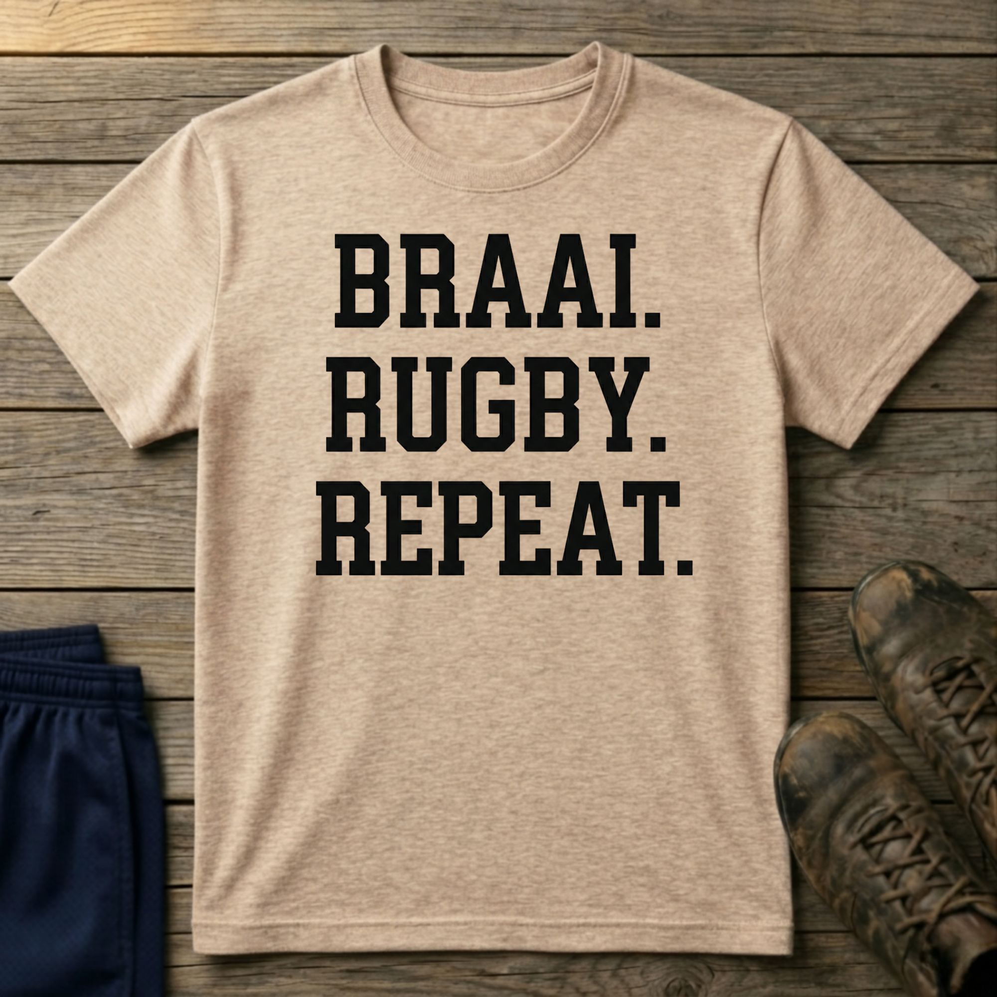 Braai rugby repeat T-Shirt