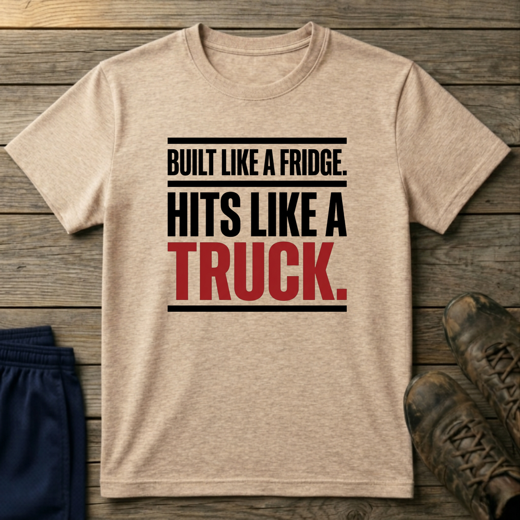 Built like a fridge, hits like a truck T-Shirt