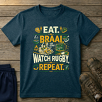 Eat, Braai, Rugby repeat T-Shirt