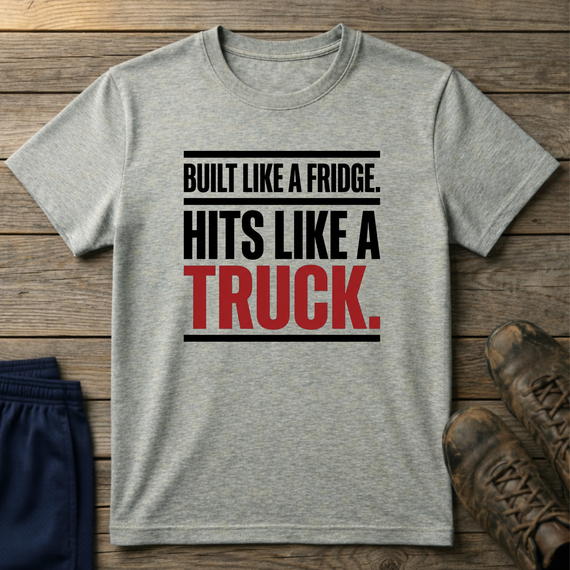 Built like a fridge, hits like a truck T-Shirt