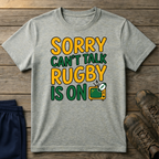Can't Talk rugby is on T-Shirt